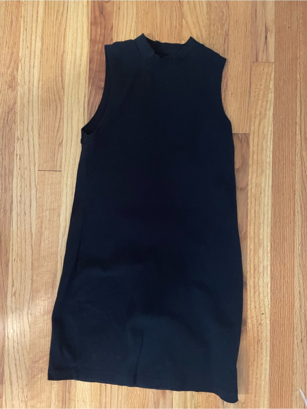 Calvin Klein Black Sleeveless Mock-Neck Mini Dress